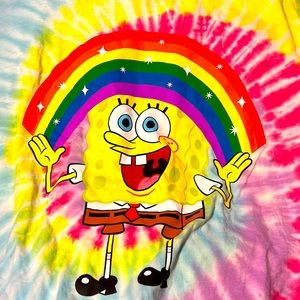 SpongeBob Square Pants Pride tie-dye T-shirt